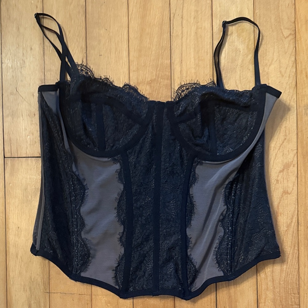 Urban Outfitters Midnight Blue Lace Corset